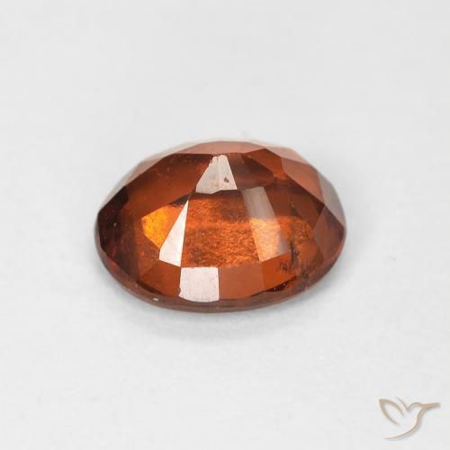 Hessonite Garnet Gemstone in 7.1 x 5.9 mm Size for Sale, Hessonite Garnet Stone in Reddish Orange Color