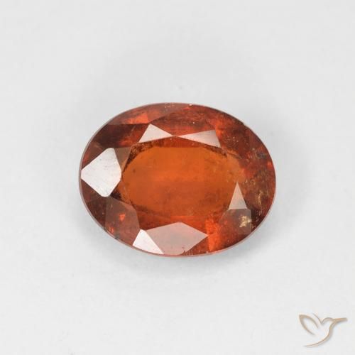 Grenat Hessonite Orange oval facet de Madagascar, 9,6 x 7,5mm, poids de 2,44 ct, pierre gemme naturelle Non traité de pureté VS, 1 pièce de grenat hessonite, couleur Orange chaud, dureté Mohs de 6.5 à 7.5 convient aux bijoux de tous les jours, pierre de sagesse, Photo A