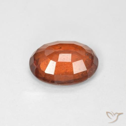 Hessonite Garnet Gemstone in 9.6 x 7.5 mm Size for Sale, Hessonite Garnet Stone in Warm Orange Color