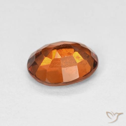Hessonite Garnet Gemstone in 8 x 6.5 mm Size for Sale, Hessonite Garnet Stone in Deep Orange Color