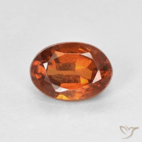 1.16ct Natural Reddish Orange Hessonite Garnet, Oval, VVS-VS