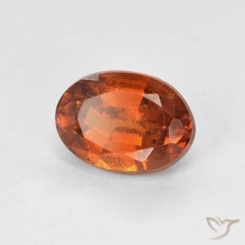 1.16 ct Orange Hessonite Garnet Stone, Natural Hessonite Garnet in Oval Facet Shape for Sale