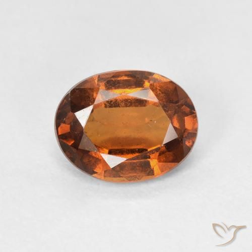 1.33ct Natural Amber Orange Hessonite Garnet, Oval, VVS-VS