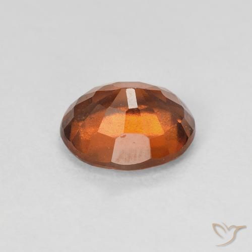 Hessonite Garnet Gemstone in 7.5 x 6.2 mm Size for Sale, Hessonite Garnet Stone in Amber Orange Color