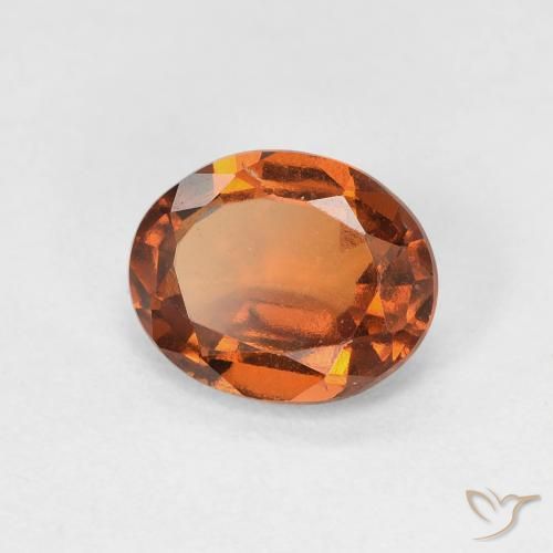 1.52ct Natural Reddish Orange Hessonite Garnet, Oval, VVS-VS