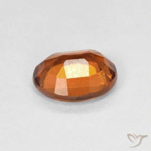 Hessonite Garnet Gemstone in 7.9 x 6.4 mm Size for Sale, Hessonite Garnet Stone in Reddish Orange Color