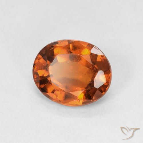 1,59 ct orangefarbener Hessonit-Granat, 7,8 x 6,4 mm Ovalschliff aus Madagaskar, Photo A