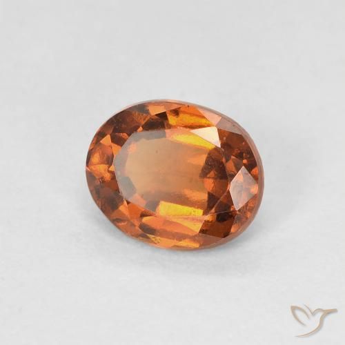 1.22 ct Orange Hessonite Garnet Stone, Natural Hessonite Garnet in Oval Facet Shape for Sale
