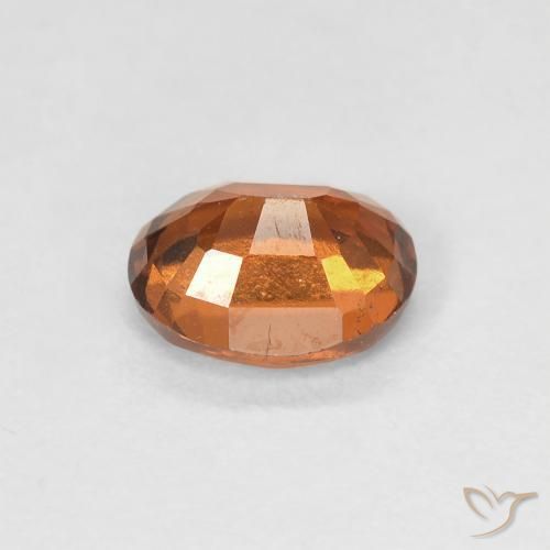 Hessonite Garnet Gemstone in 7 x 5.6 mm Size for Sale, Hessonite Garnet Stone in Reddish Orange Color