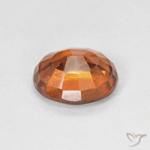 Hessonite Garnet Gemstone in 7.9 x 6.6 mm Size for Sale, Hessonite Garnet Stone in Reddish Orange Color