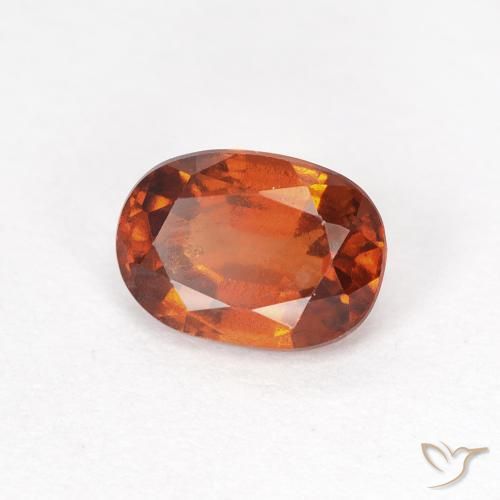 1.09ct Natural Reddish Orange Hessonite Garnet, Oval, VS