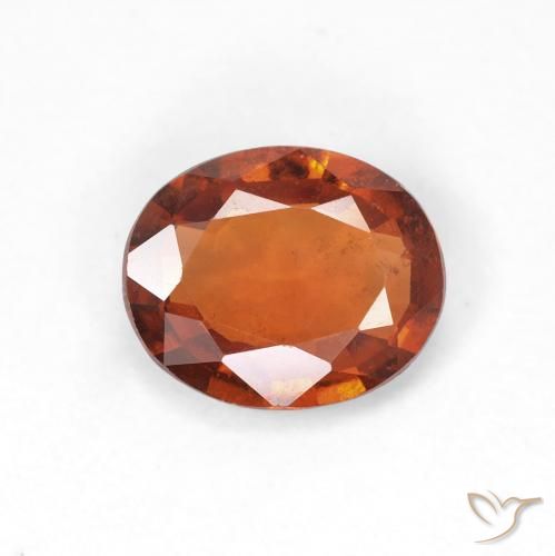 1.22ct Natural Deep Orange Hessonite Garnet, Oval, VS