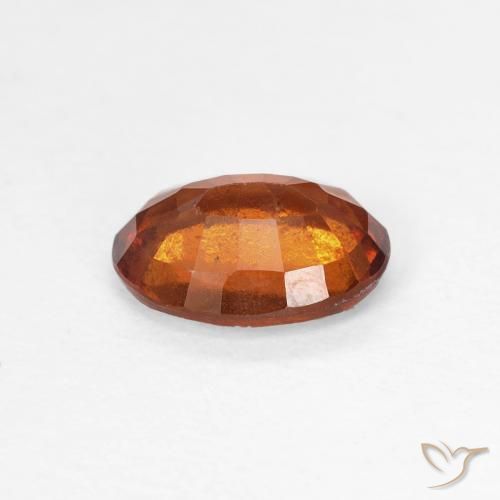 Hessonite Garnet Gemstone in 8 x 6 mm (calibrated) Size for Sale, Hessonite Garnet Stone in Medium Dark-Orange Color