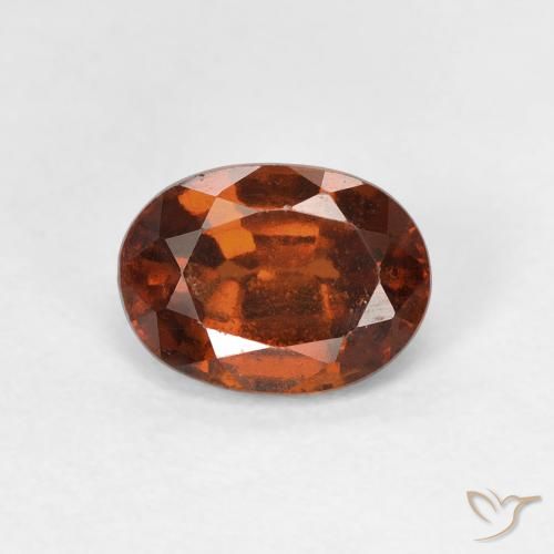 1.53ct Natural Medium Orange Hessonite Garnet, Oval, VVS-VS