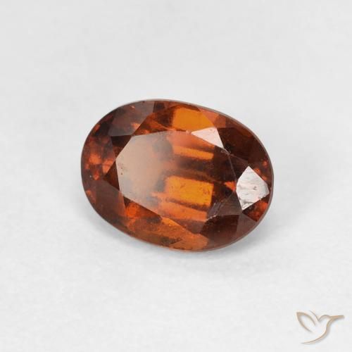 1.53 ct Orange Hessonite Garnet Stone, Natural Hessonite Garnet in Oval Facet Shape for Sale