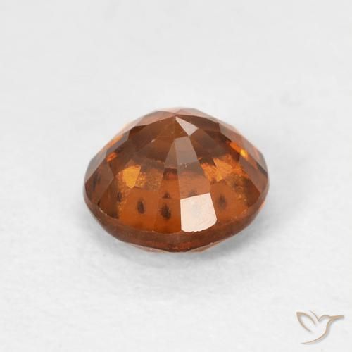 Hessonite Garnet Gemstone in 6 mm (calibrated) Size for Sale, Hessonite Garnet Stone in Deep Orange Color