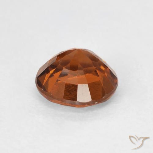Hessonite Garnet Gemstone in 6 mm (calibrated) Size for Sale, Hessonite Garnet Stone in Medium Dark-Orange Color