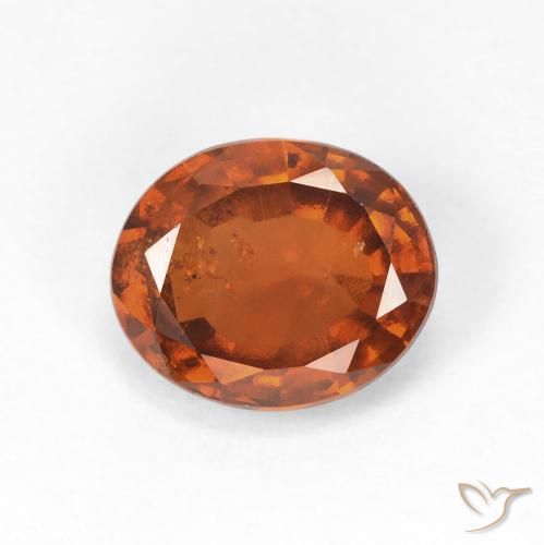 2.32ct Natural Amber Orange Hessonite Garnet, Oval, VS