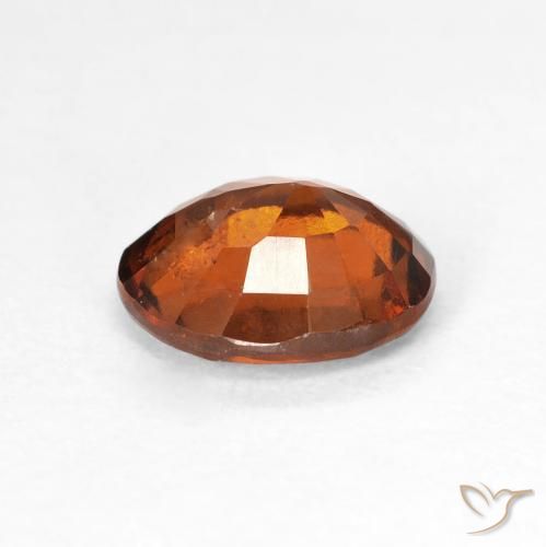 Hessonite Garnet Gemstone in 8.9 x 7.4 mm Size for Sale, Hessonite Garnet Stone in Amber Orange Color