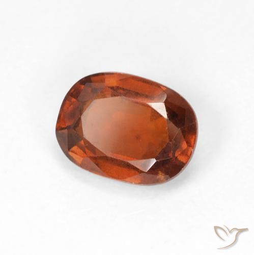 1.69 ct Orange Hessonite Garnet Stone, Natural Hessonite Garnet in Oval Facet Shape for Sale