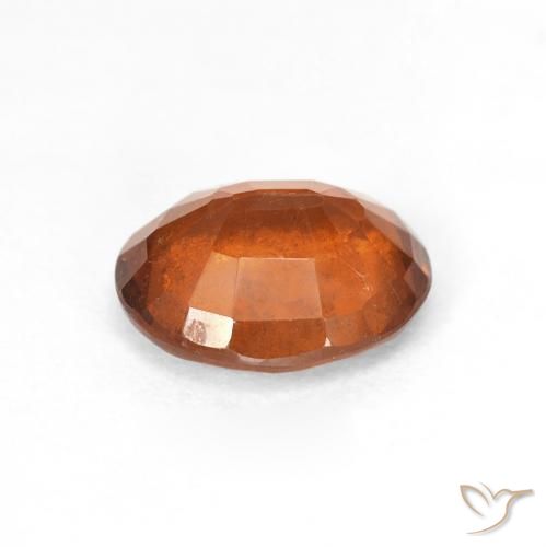 Hessonite Garnet Gemstone in 9 x 7 mm (calibrated) Size for Sale, Hessonite Garnet Stone in Medium Dark-Orange Color