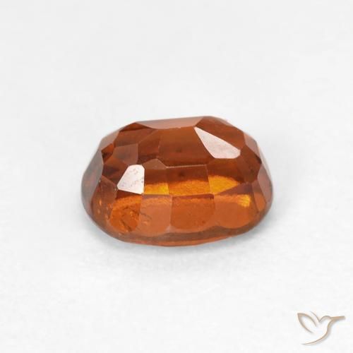 Hessonite Garnet Gemstone in 6.7 x 5.1 mm Size for Sale, Hessonite Garnet Stone in Medium Dark-Orange Color