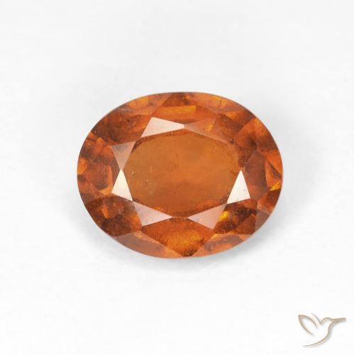 1,89 ct ovaler Hessonit-Granat aus Madagaskar, Größe: 8,7 x 7mm, Reinheit: VS, Garantiert echter Edelstein, 1 Stück Hessonit-Granat in Orange Farbe, Mohs-Härte von 6,5 - 7,5 Geeignet für den täglichen Gebrauch im Schmuck, Photo A