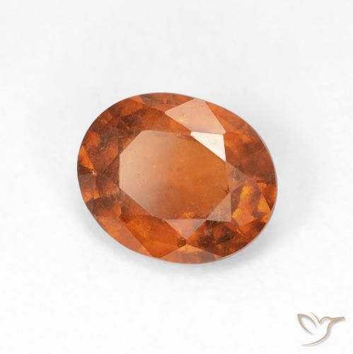 1.89 ct Orange Hessonite Garnet Stone, Natural Hessonite Garnet in Oval Facet Shape for Sale