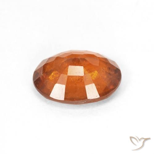 Hessonite Garnet Gemstone in 9 x 7 mm (calibrated) Size for Sale, Hessonite Garnet Stone in Medium Dark-Orange Color