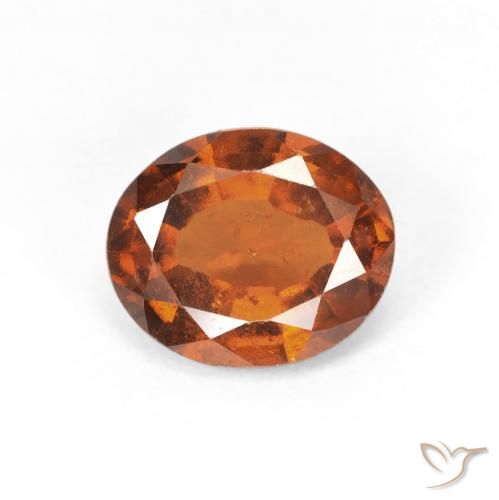 2,03 ct orangefarbener Hessonit-Granat, 8,6 x 7,2 mm Ovalschliff aus Madagaskar, Photo A