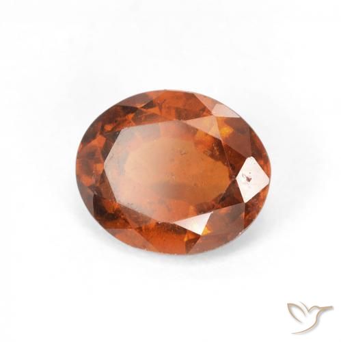 2.03 ct Orange Hessonite Garnet Stone, Natural Hessonite Garnet in Oval Facet Shape for Sale