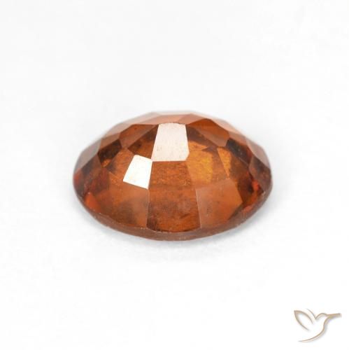 Hessonite Garnet Gemstone in 9 x 7 mm (calibrated) Size for Sale, Hessonite Garnet Stone in Amber Orange Color