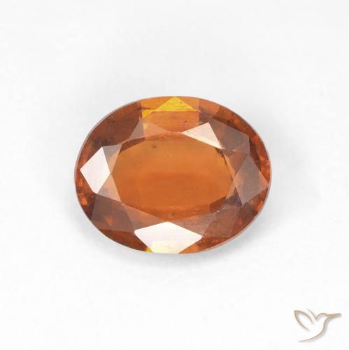 1.68ct Natural Amber Orange Hessonite Garnet, Oval, VS
