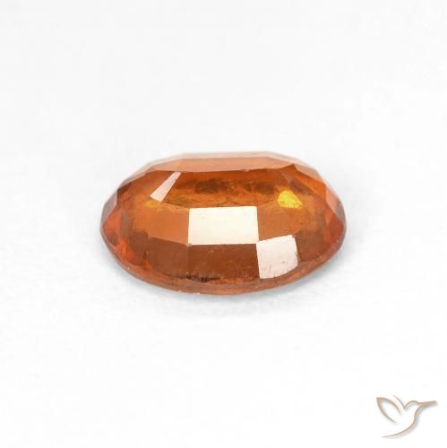 Hessonite Garnet Gemstone in 8.5 x 6.7 mm Size for Sale, Hessonite Garnet Stone in Amber Orange Color