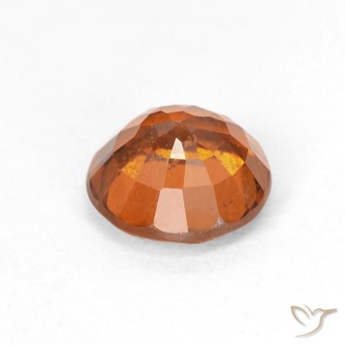 Hessonite Garnet Gemstone in 6 mm (calibrated) Size for Sale, Hessonite Garnet Stone in Reddish Orange Color