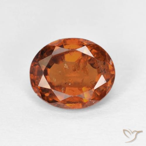 2.12ct Natural Deep Orange Hessonite Garnet, Oval, VS