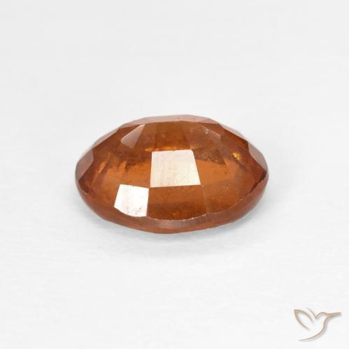 Hessonite Garnet Gemstone in 8.5 x 7.1 mm Size for Sale, Hessonite Garnet Stone in Amber Orange Color