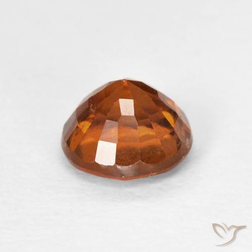 Hessonite Garnet Gemstone in 5.5 mm (calibrated) Size for Sale, Hessonite Garnet Stone in Amber Orange Color