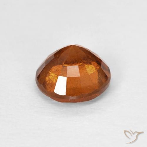 Hessonite Garnet Gemstone in 5.5 mm (calibrated) Size for Sale, Hessonite Garnet Stone in Medium Dark-Orange Color
