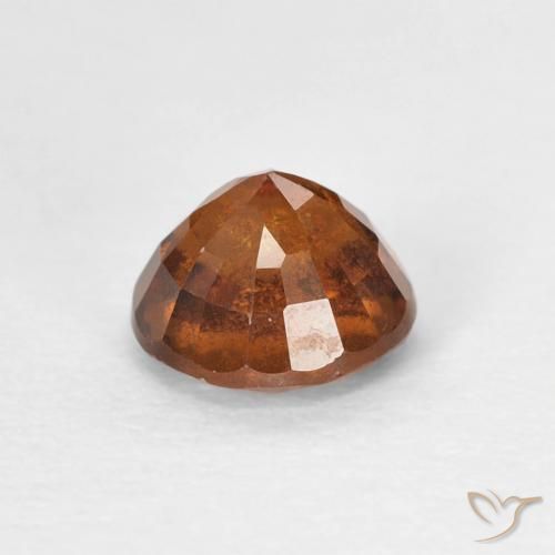 Hessonite Garnet Gemstone in 5.5 mm (calibrated) Size for Sale, Hessonite Garnet Stone in Deep Orange Color