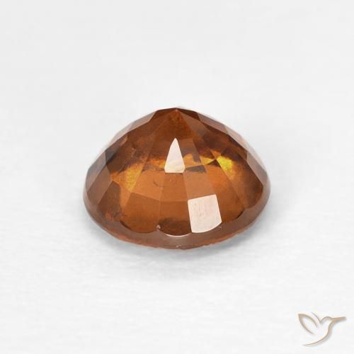 Hessonite Garnet Gemstone in 6 mm (calibrated) Size for Sale, Hessonite Garnet Stone in Deep Orange Color
