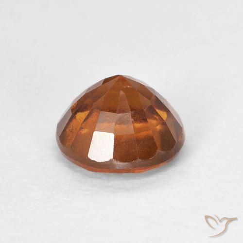 Hessonite Garnet Gemstone in 6 mm (calibrated) Size for Sale, Hessonite Garnet Stone in Deep Orange Color