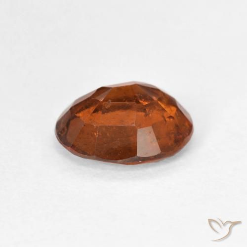 Hessonite Garnet Gemstone in 7.9 x 6.6 mm Size for Sale, Hessonite Garnet Stone in Deep Orange Color