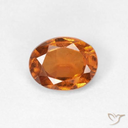 0.95ct Natural Deep Orange Hessonite Garnet, Oval, VS