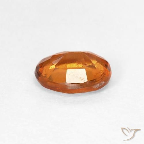 Hessonite Garnet Gemstone in 6.6 x 5.2 mm Size for Sale, Hessonite Garnet Stone in Deep Orange Color