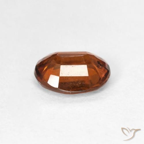 Hessonite Garnet Gemstone in 7.4 x 5.8 mm Size for Sale, Hessonite Garnet Stone in Dark Orange Color