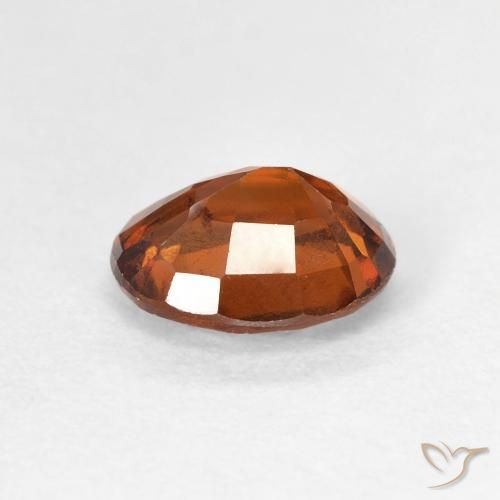 Hessonite Garnet Gemstone in 7.9 x 6.5 mm Size for Sale, Hessonite Garnet Stone in Dark Orange Color