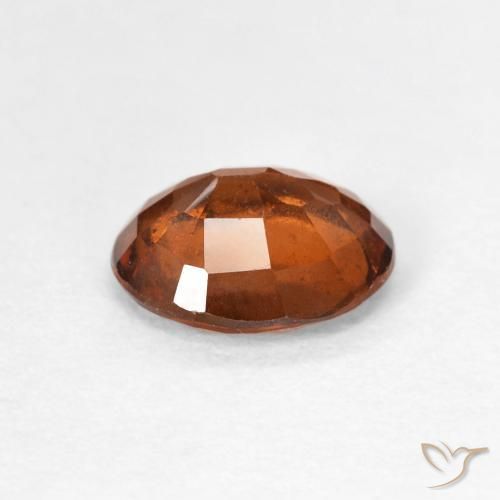 Hessonite Garnet Gemstone in 8 x 6.6 mm Size for Sale, Hessonite Garnet Stone in Deep Orange Color
