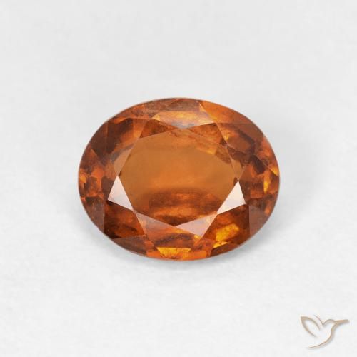 1.48ct Natural Deep Orange Hessonite Garnet, Oval, VS