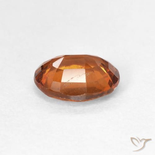 Hessonite Garnet Gemstone in 7.8 x 6.3 mm Size for Sale, Hessonite Garnet Stone in Deep Orange Color